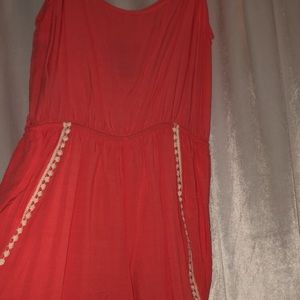 Coral Detailed Romper